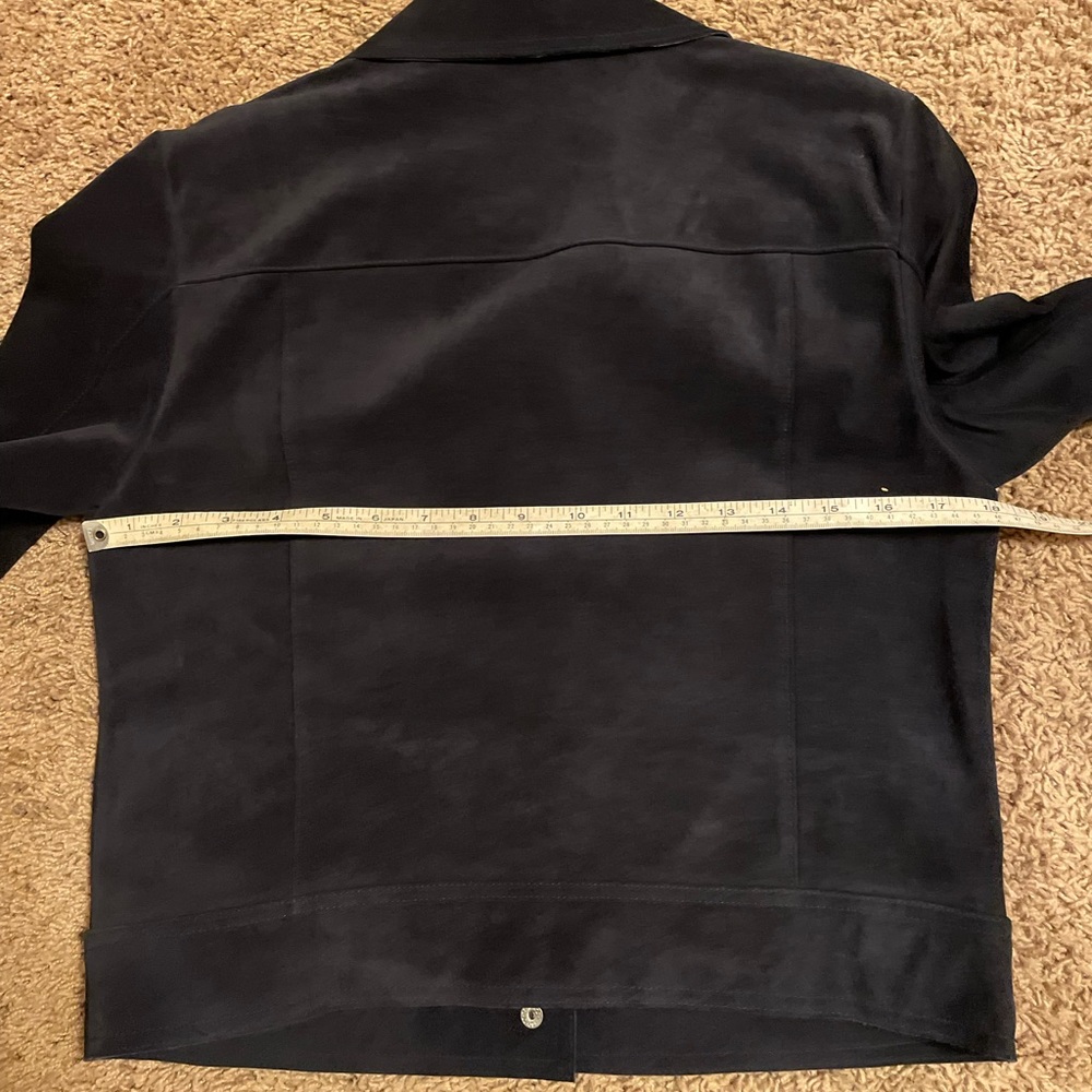 Michael Kors navy Italian cow leather jacket - Picture 16 of 16